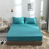 Waterproof Polyester Solid Color Fitted Sheet Sets #LB003