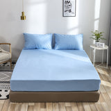 Waterproof Polyester Solid Color Fitted Sheet Sets #LB003
